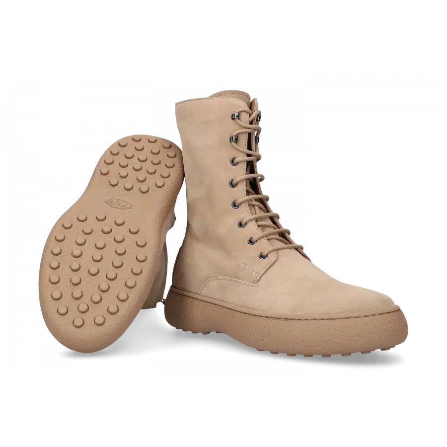 Tod's - Stiefeletten W09J0 Veloursleder - beige