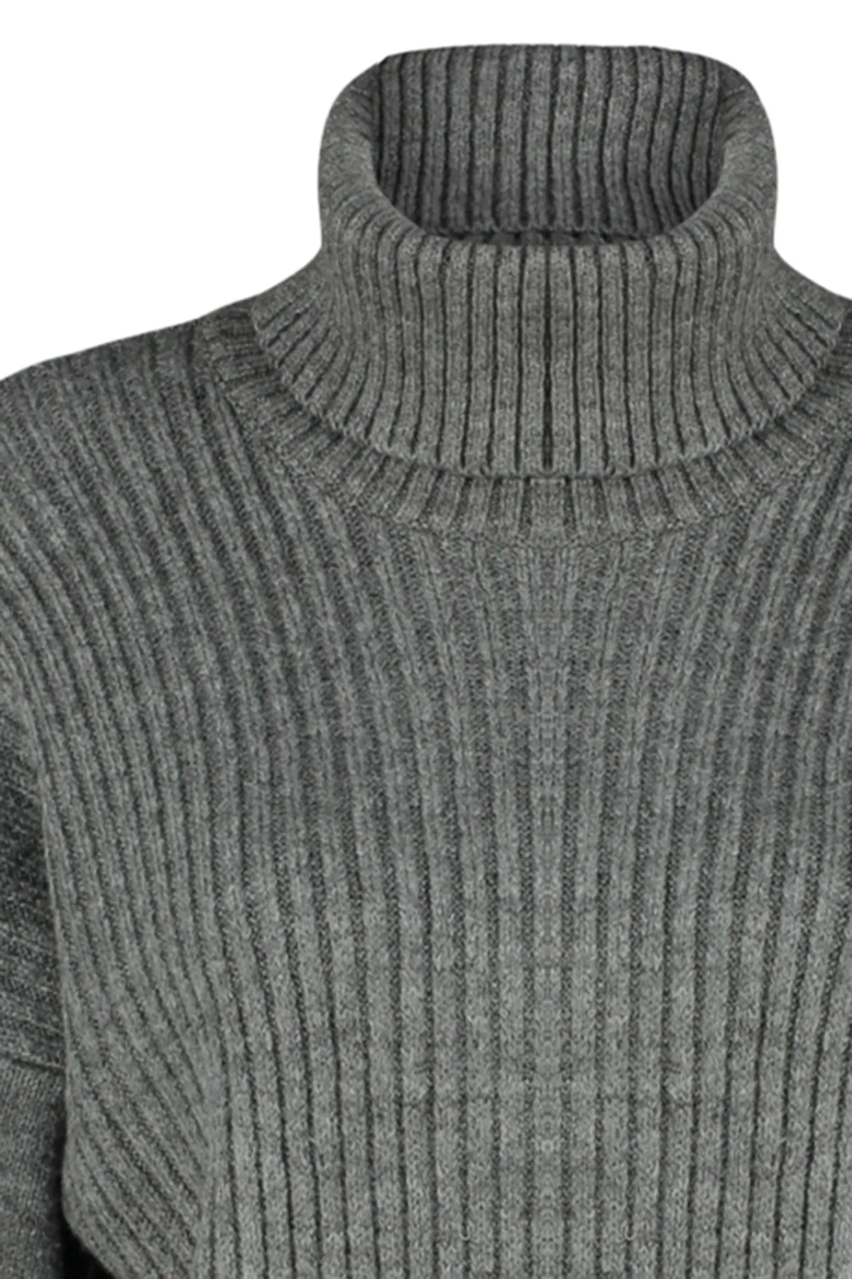Trendyol Collection  Anthrazitfarbener Rollkragenpullover TWOAW24KZ00777
