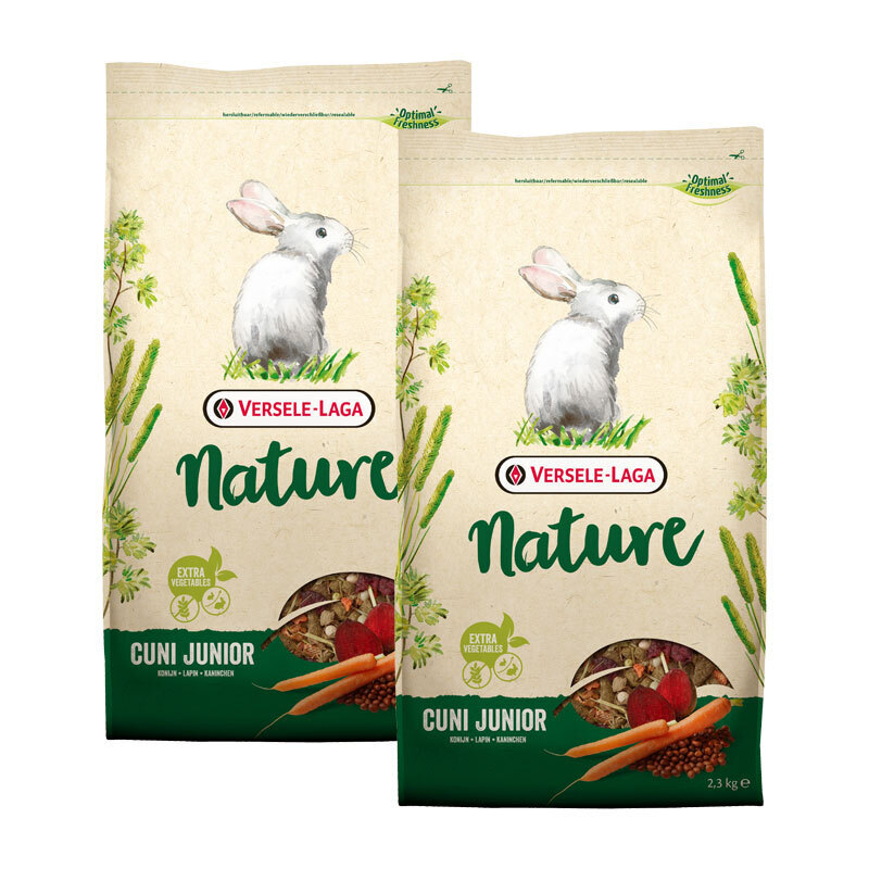 Versele-Laga Hauptfutter Versele-Laga Nature Cuni Junior für Kaninchen 2x2,3 kg