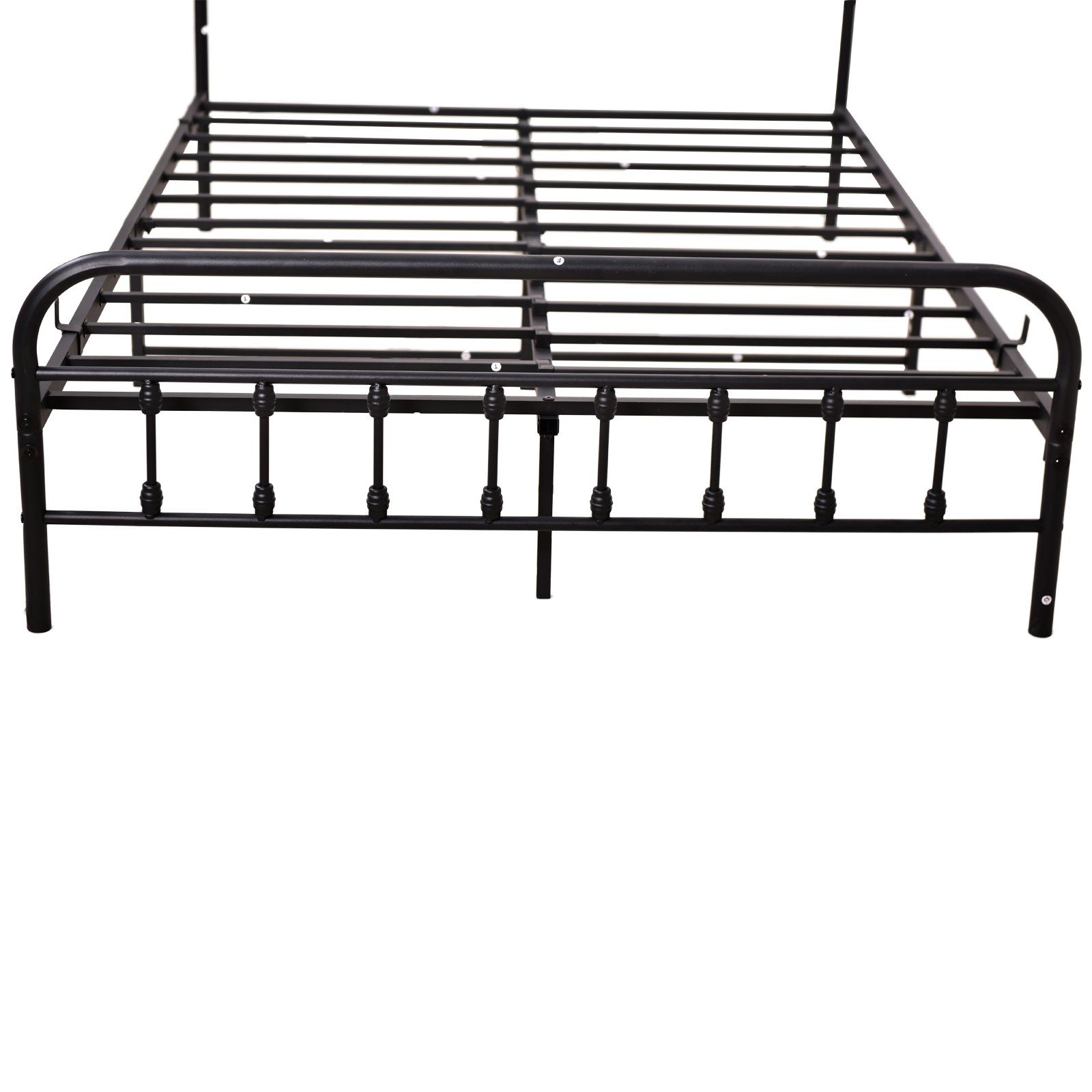 OKWISH Metallbett Bett Tagesbett Eisenbett Doppelbett (Modern Gästebett Jugendbett, Bettrahmen Metallbett Bettgestell aus Metall mit Lattenrost), ohne Matratze