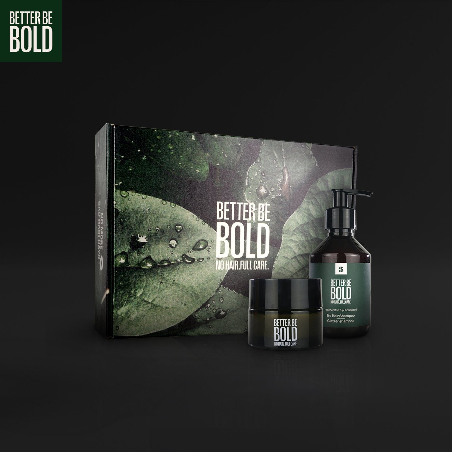 BETTER BE BOLD Pflege-Geschenkbox Geschenkbox für glückliche Glatzen 