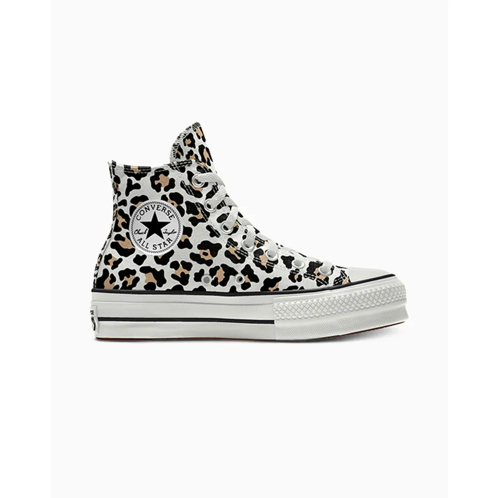 Converse Custom Chuck Taylor All Star Lift Platform Canvas By You 171209CSP24_LEOPARD_COG / weiss