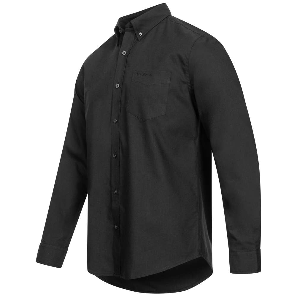 BEN SHERMAN Oxford Herren Langarm Hemd 0076260-BARELY BLACK
