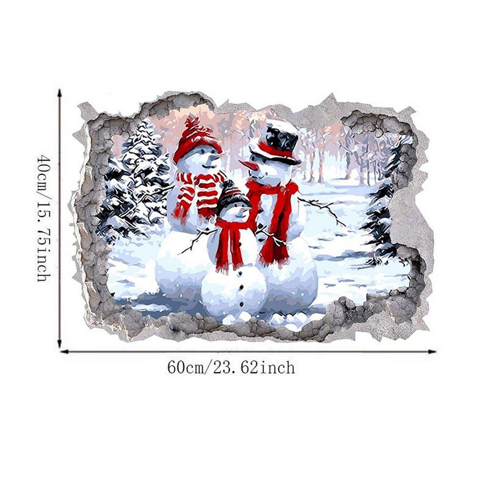 Fenstersticker Weihnachtsaufkleber Schneemann Dekorative Aufkleber Weihnachten, Ronner UG