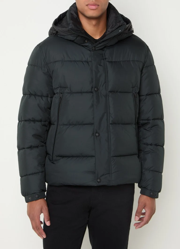 Giacca imbottita HUGO BOSS Omaris con tasche con zip e cappuccio