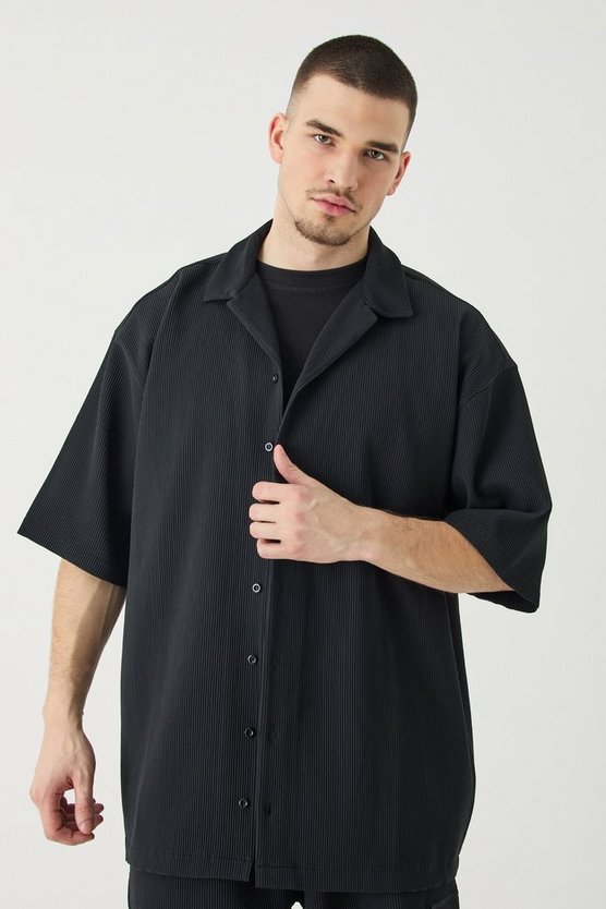Tall kurzärmliges Oversize Hemd