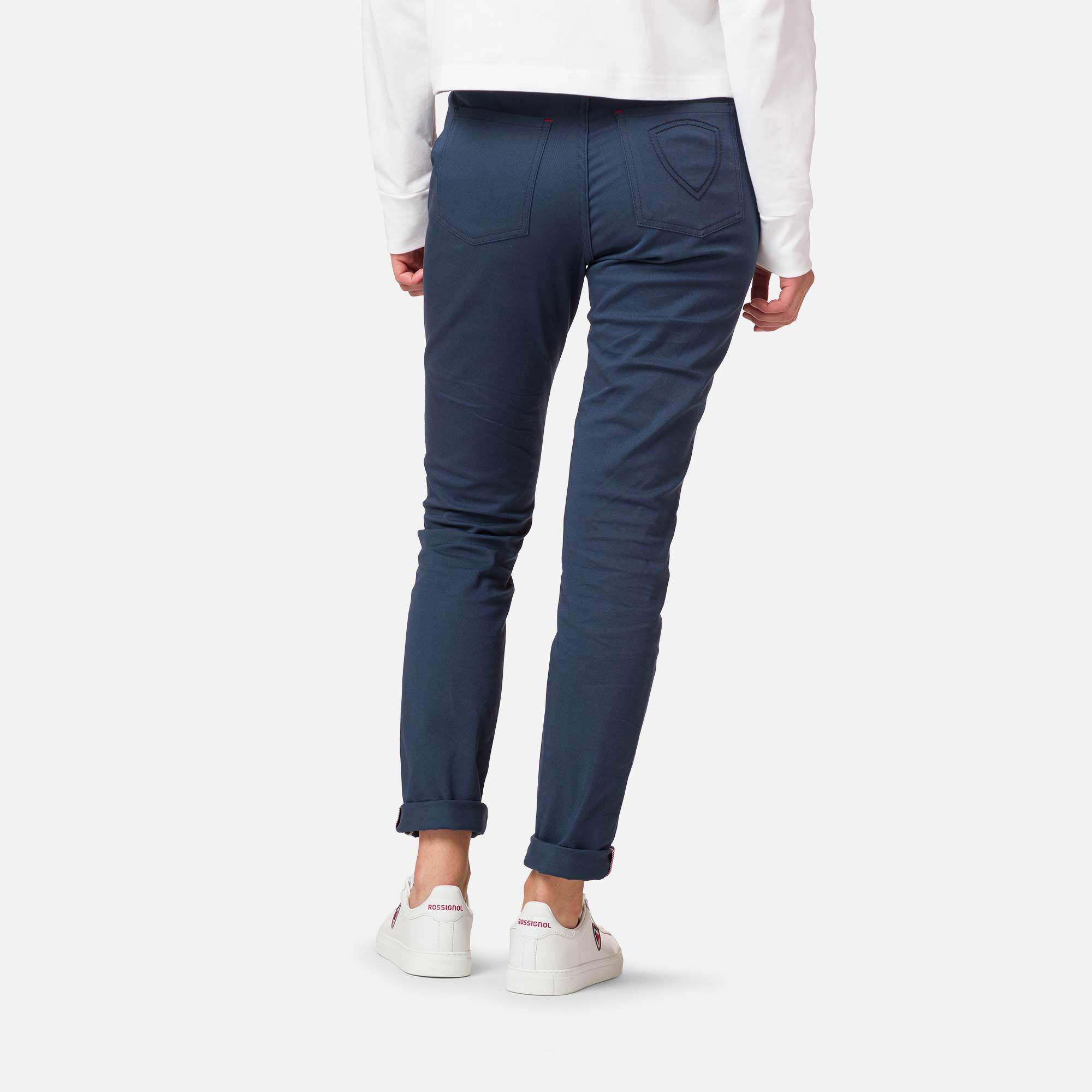 Pantalon slim en coton bio femme