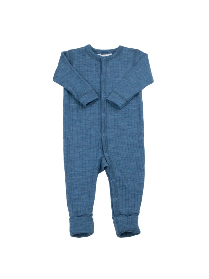 Joha Schlafstrampler aus Merinowolle in blau günstig kaufen