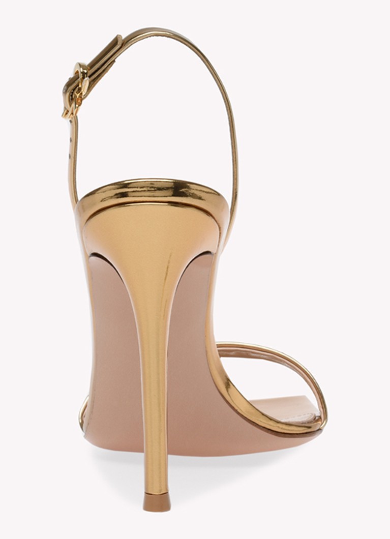Sandale din piele verde cu curea de la Gianvito Rossi