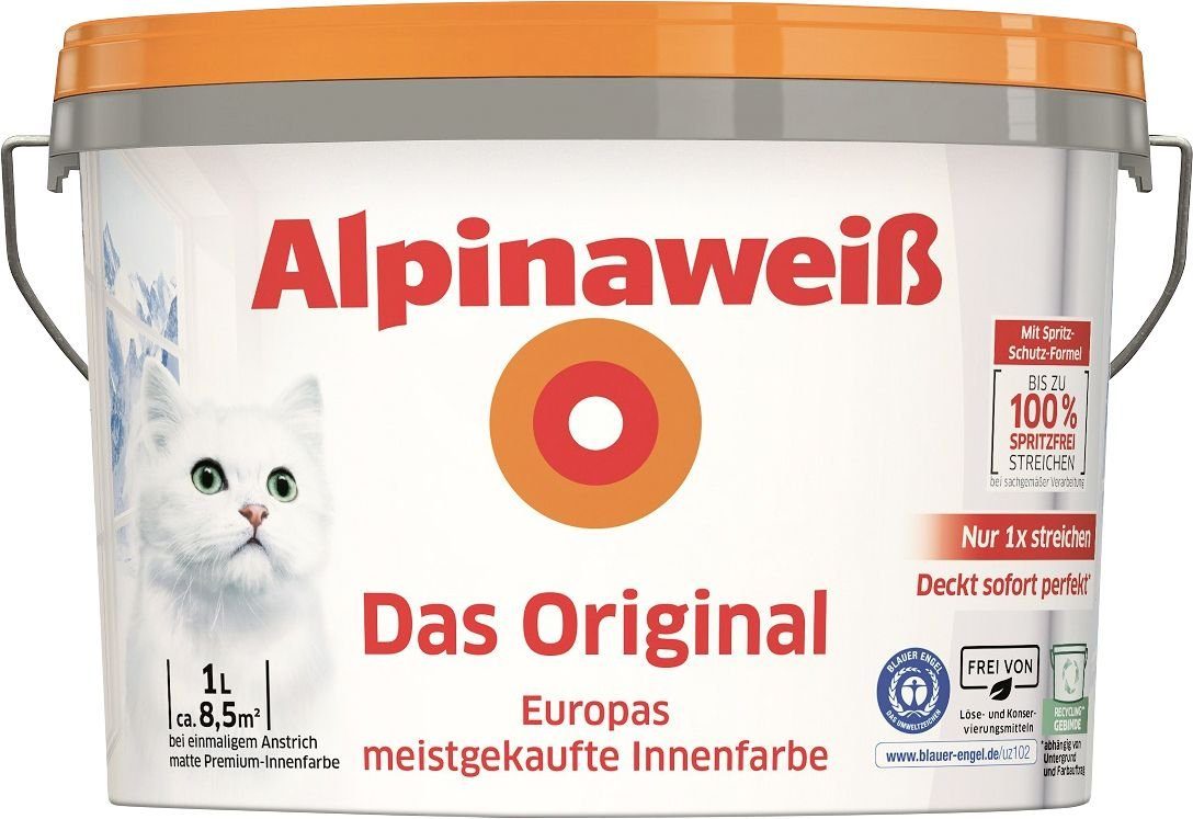 Alpina Wandfarbe Alpinaweiß Das Original 1 L weiß matt