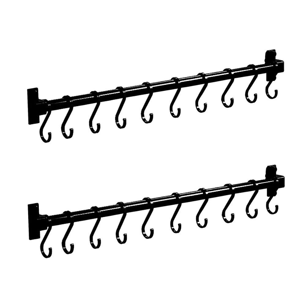 Runxizhou Wandhaken Küchenhalter, Hängeleiste, Küchenhakenleiste, 500mm x 2