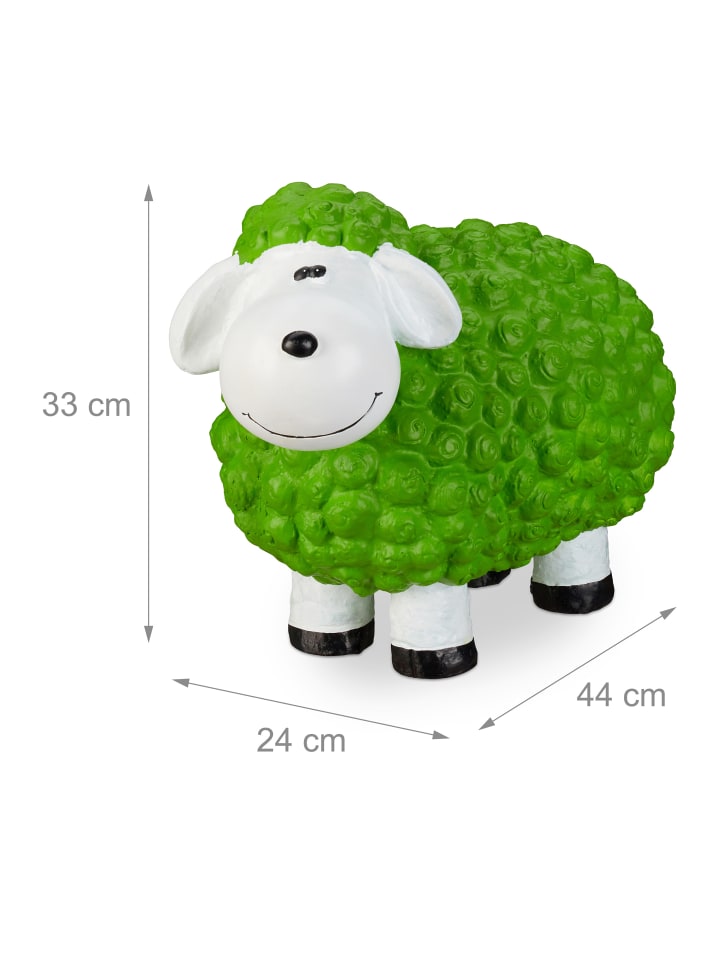 relaxdays Gartenfigur Schaf in Grün günstig kaufen onesize