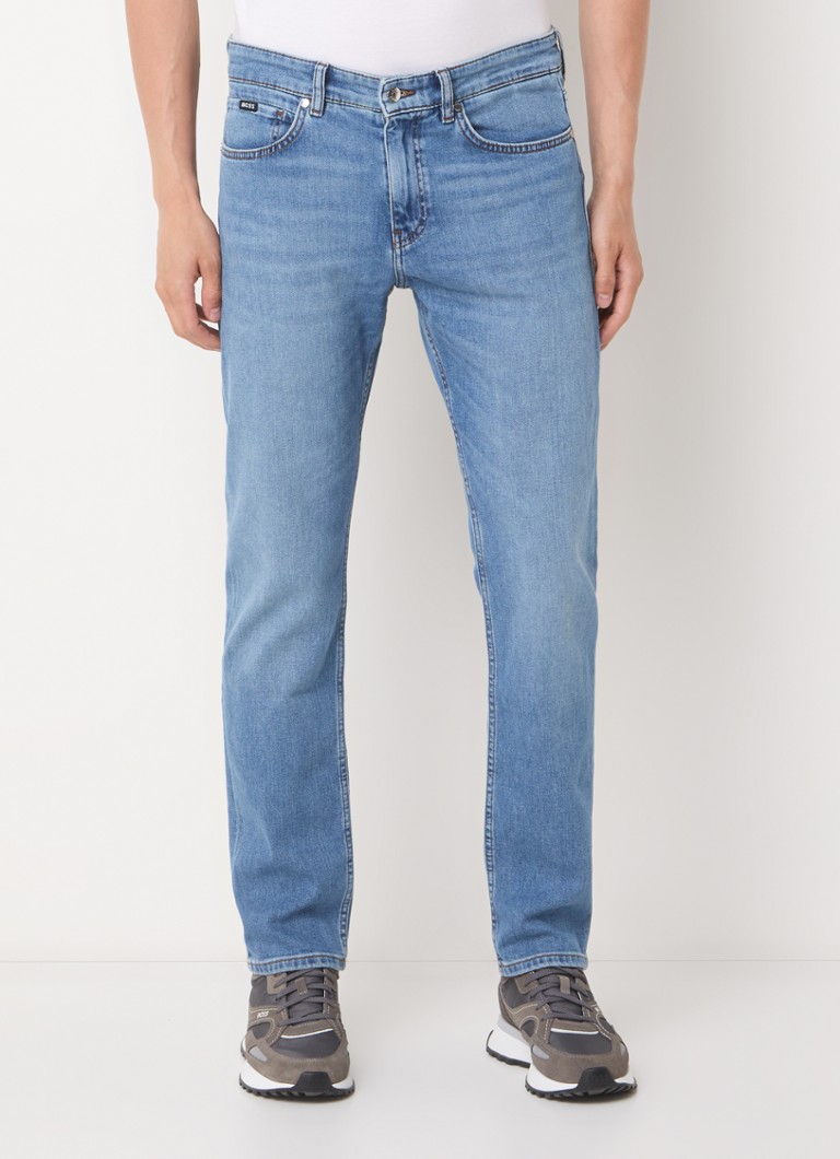 Calça jeans HUGO BOSS H-Delaware de corte inteligente com lavagem clara