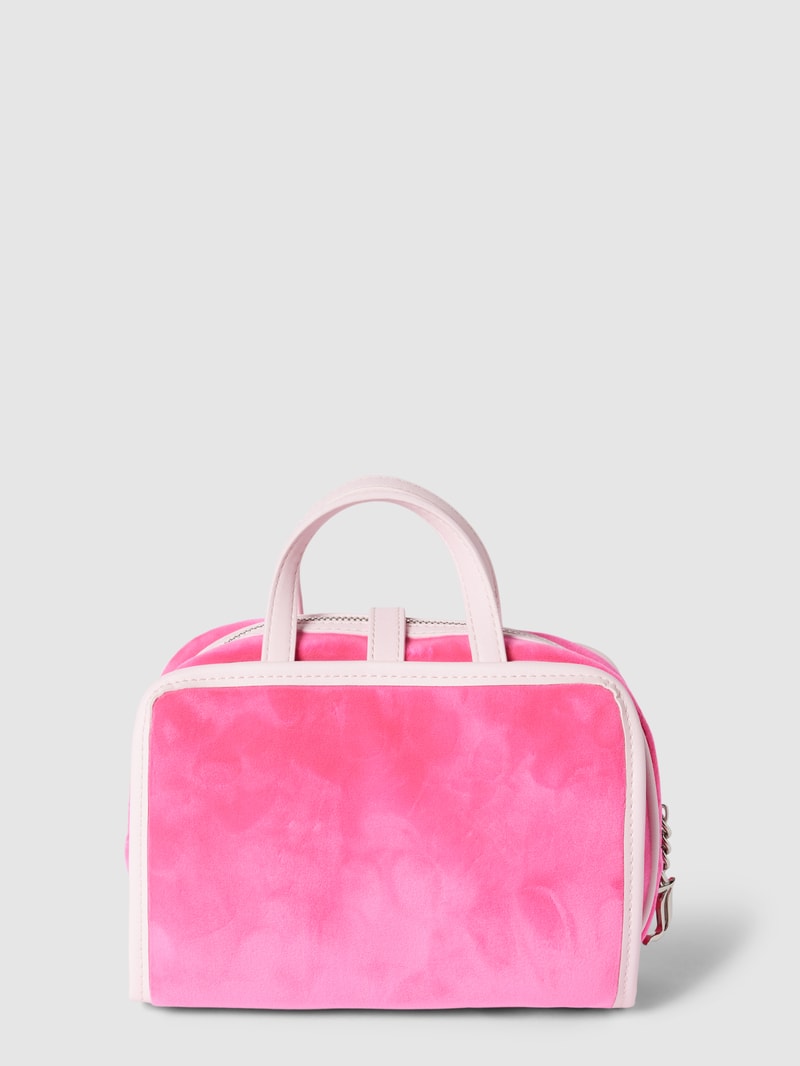 Kosmetiktasche mit Label-Stitching Modell 'IRIS' in pink