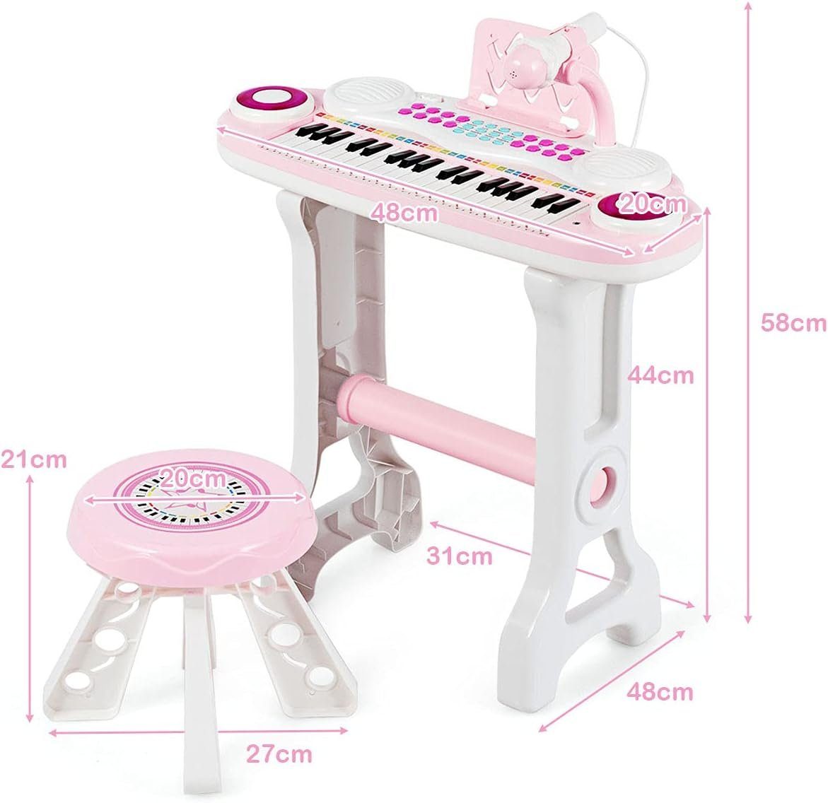 KOMFOTTEU Keyboard Spielzeugklavier, für Kinder ab 18 Monate