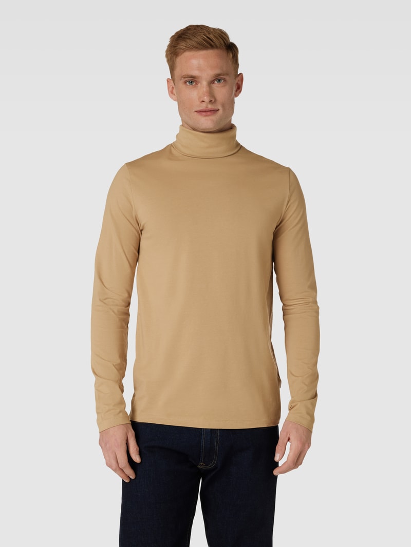 Longsleeve mit Rollkragen in beige