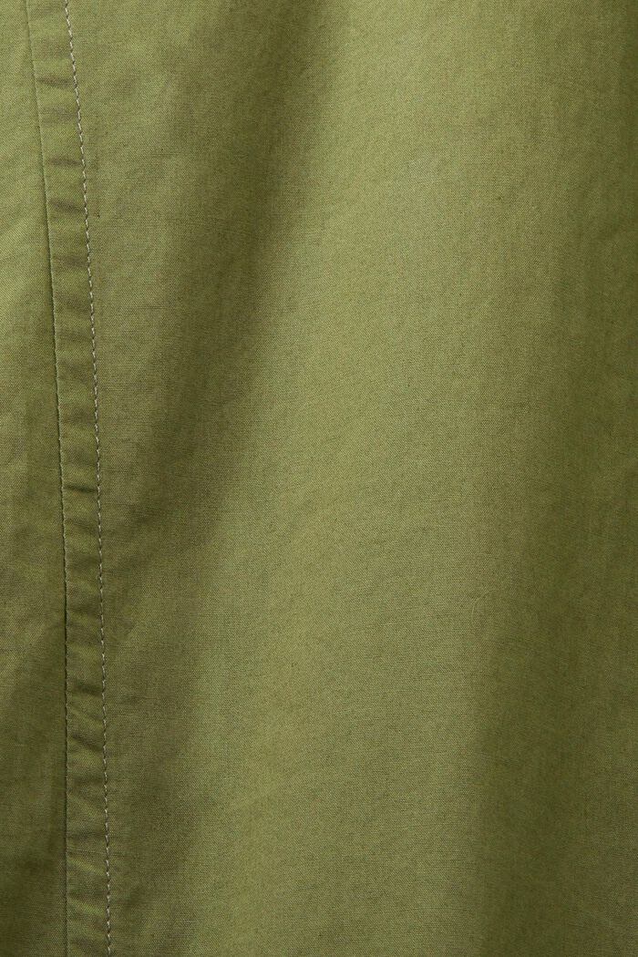 Baumwoll-Hemdblusenkleid mit Bindedetail