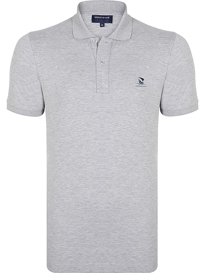GIORGIO DI MARE Poloshirt in Hellgrau günstig kaufen L