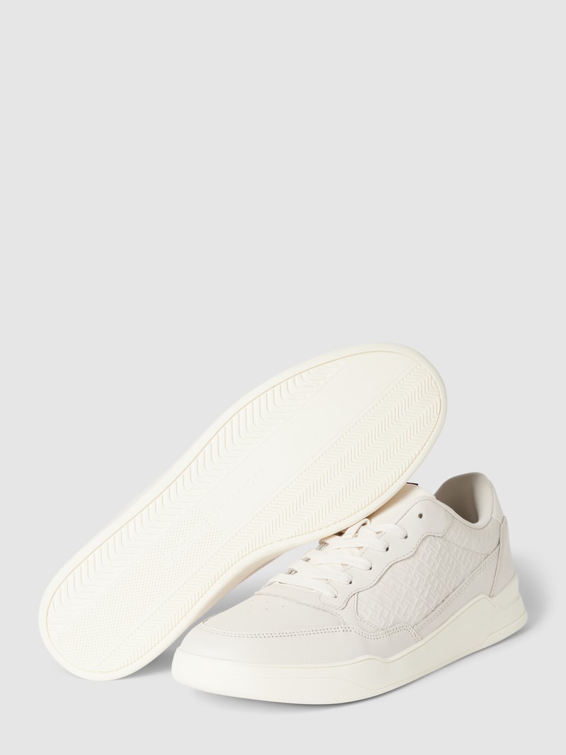 Sneaker aus Leder mit Strukturmuster Modell 'ELEVATED CUPSOLE' in weiß