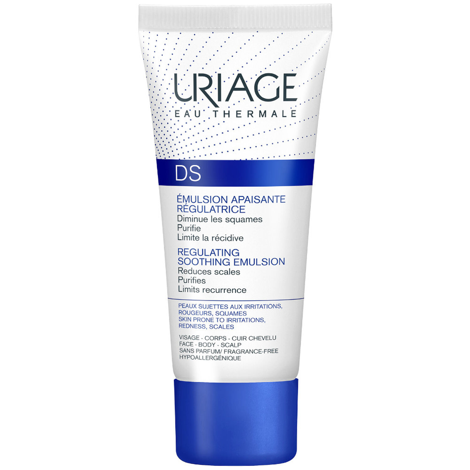 Uriage DS - Émulsion Apaisante Régulatrice Diminue Les Squames & Purifie 40 ml