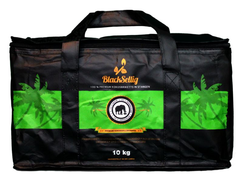 BlackSellig Jumbo 10 kg Kokos Stangenbriketts