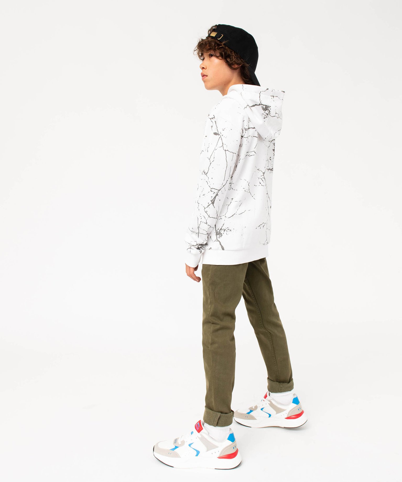 Sweat à capuche imprimé Garçon blanc | GEMO