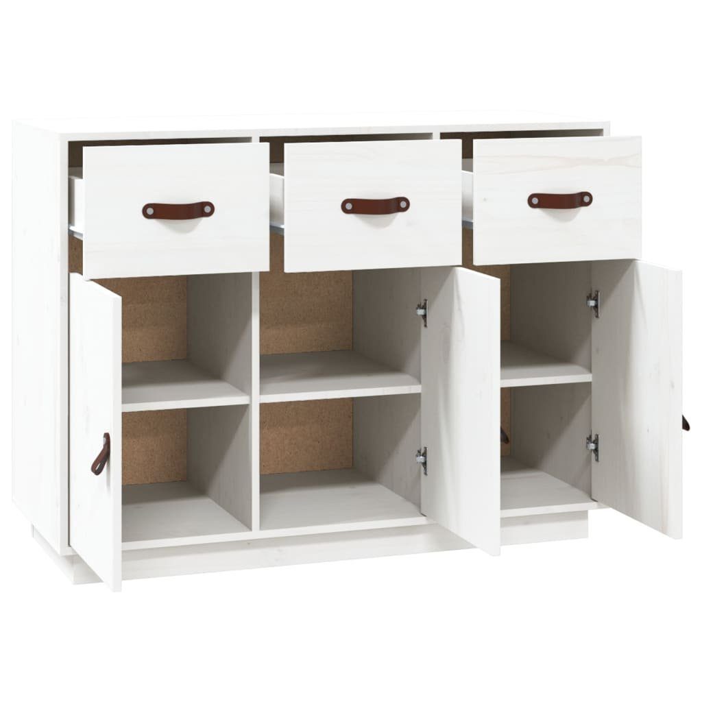 vidaXL Sideboard Sideboard Weiß 100x40x75 cm Massivholz Kiefer (1 St)
