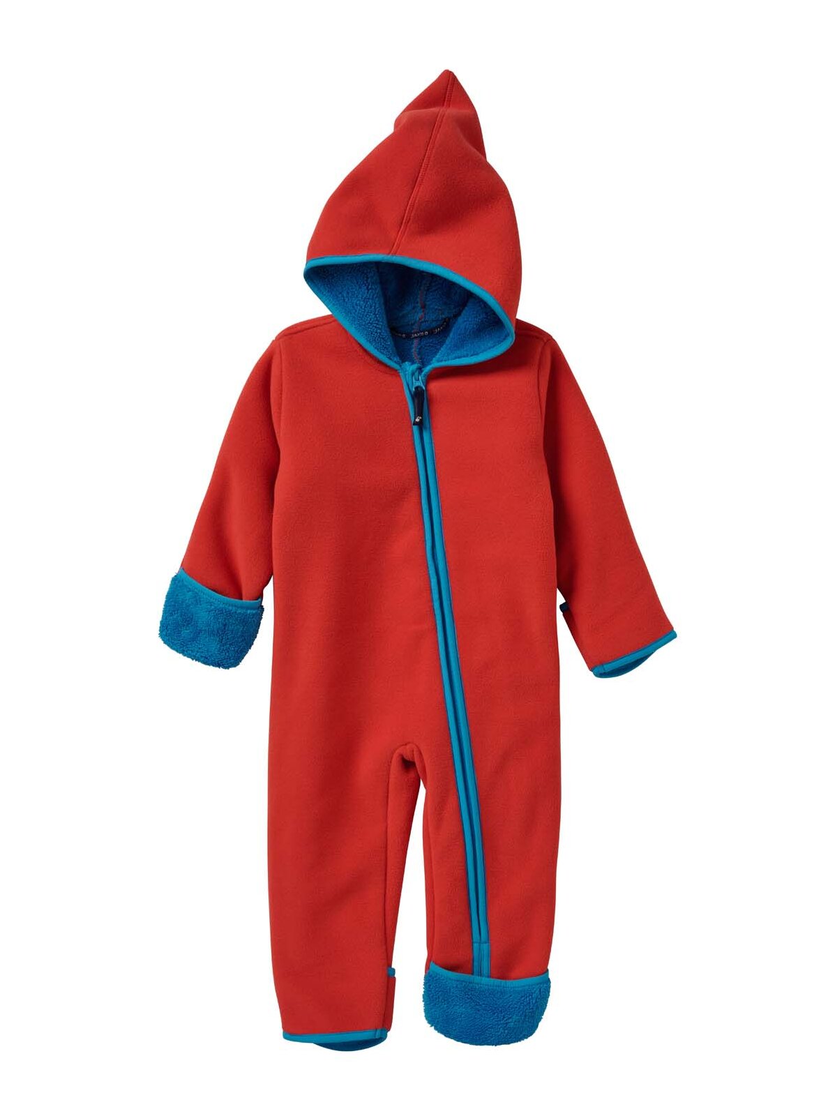 Kuschelfleece Overall, tomatenrot
