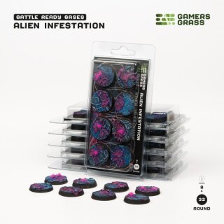 Battle Ready Bases - Alien Infestation Round 32mm (8)