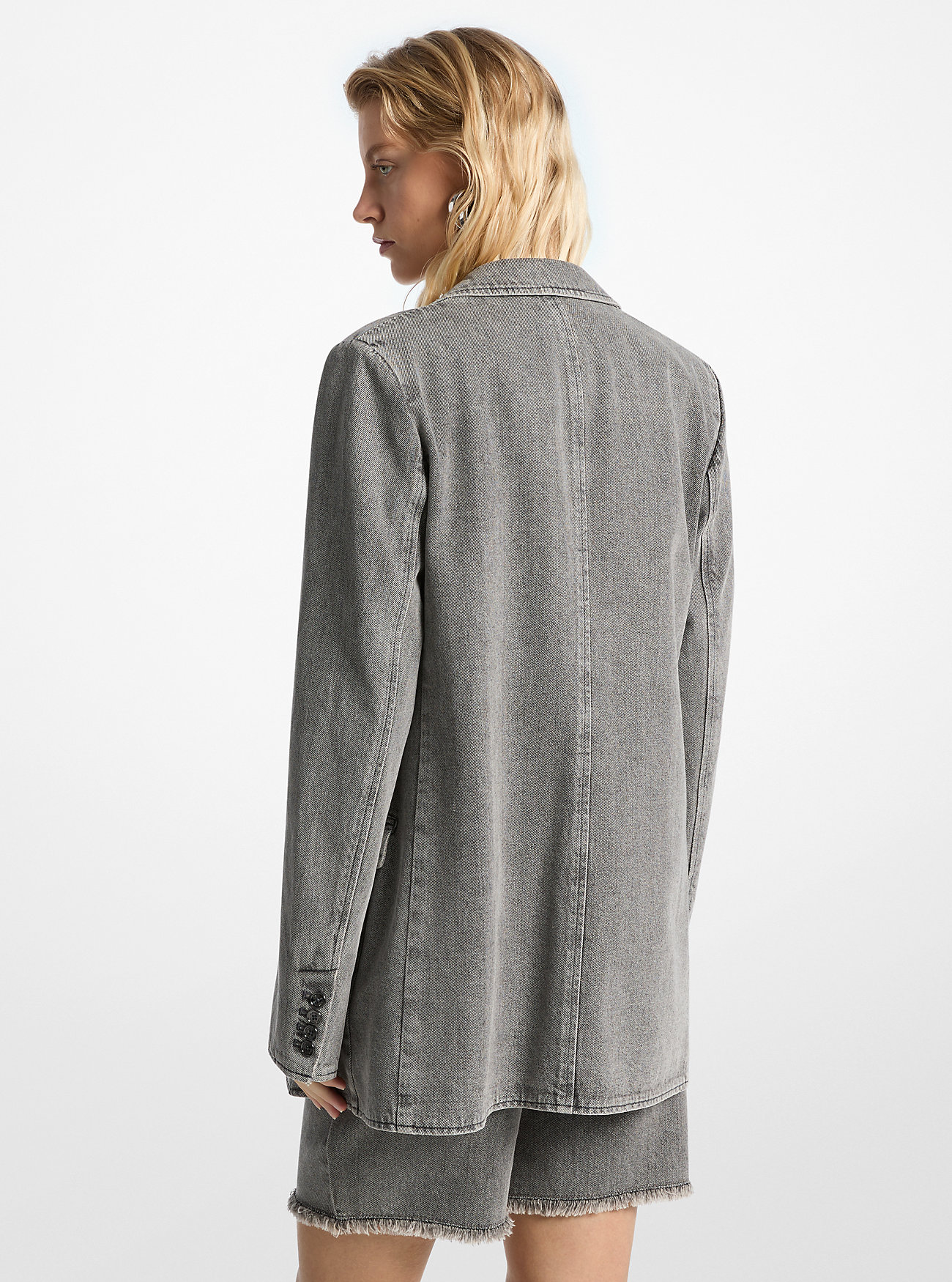 Boyfriend Denim Blazer - Betongvask
