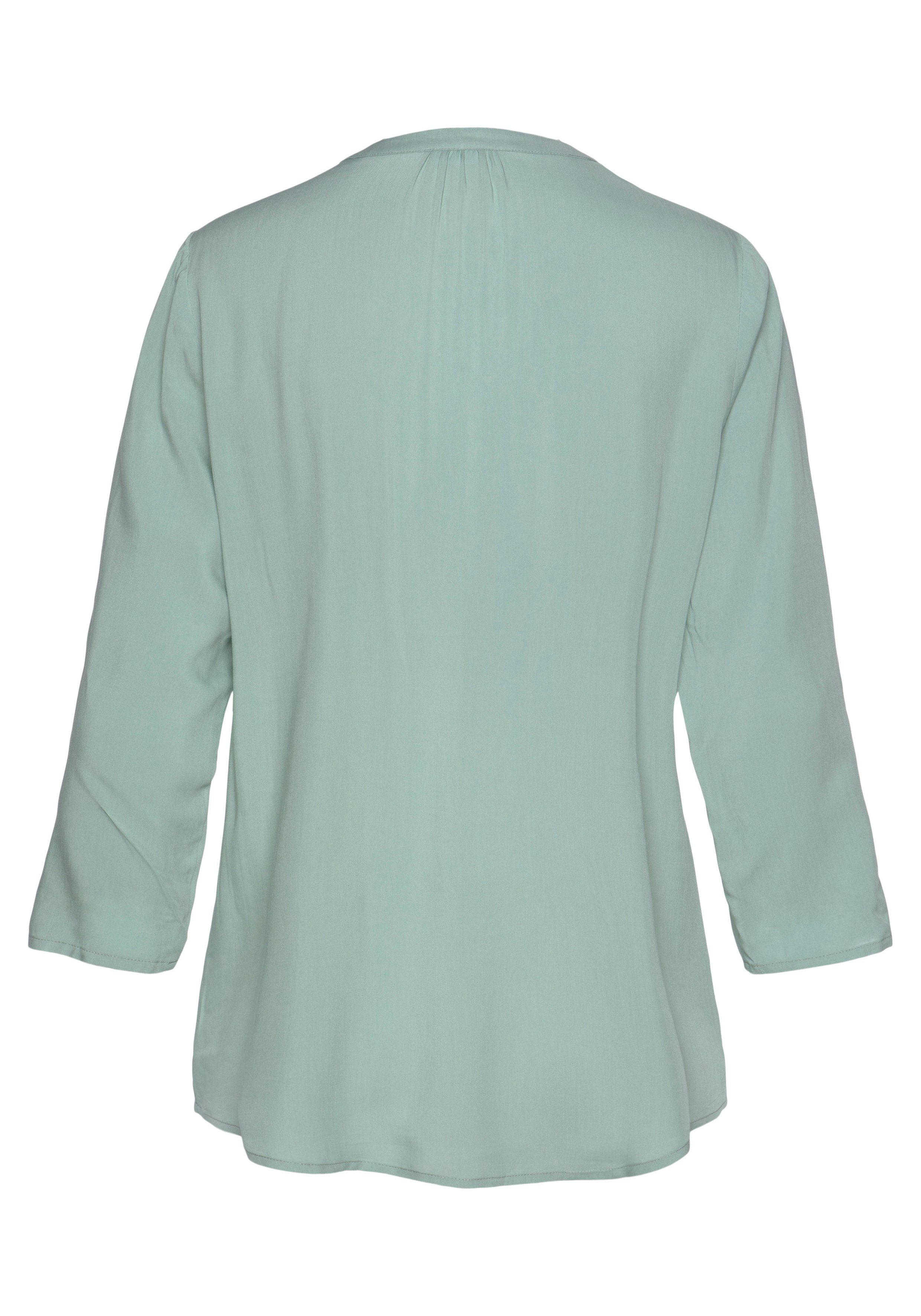LASCANA Schlupfbluse mit 3/4-Ärmeln und Knopfleiste, Damenbluse