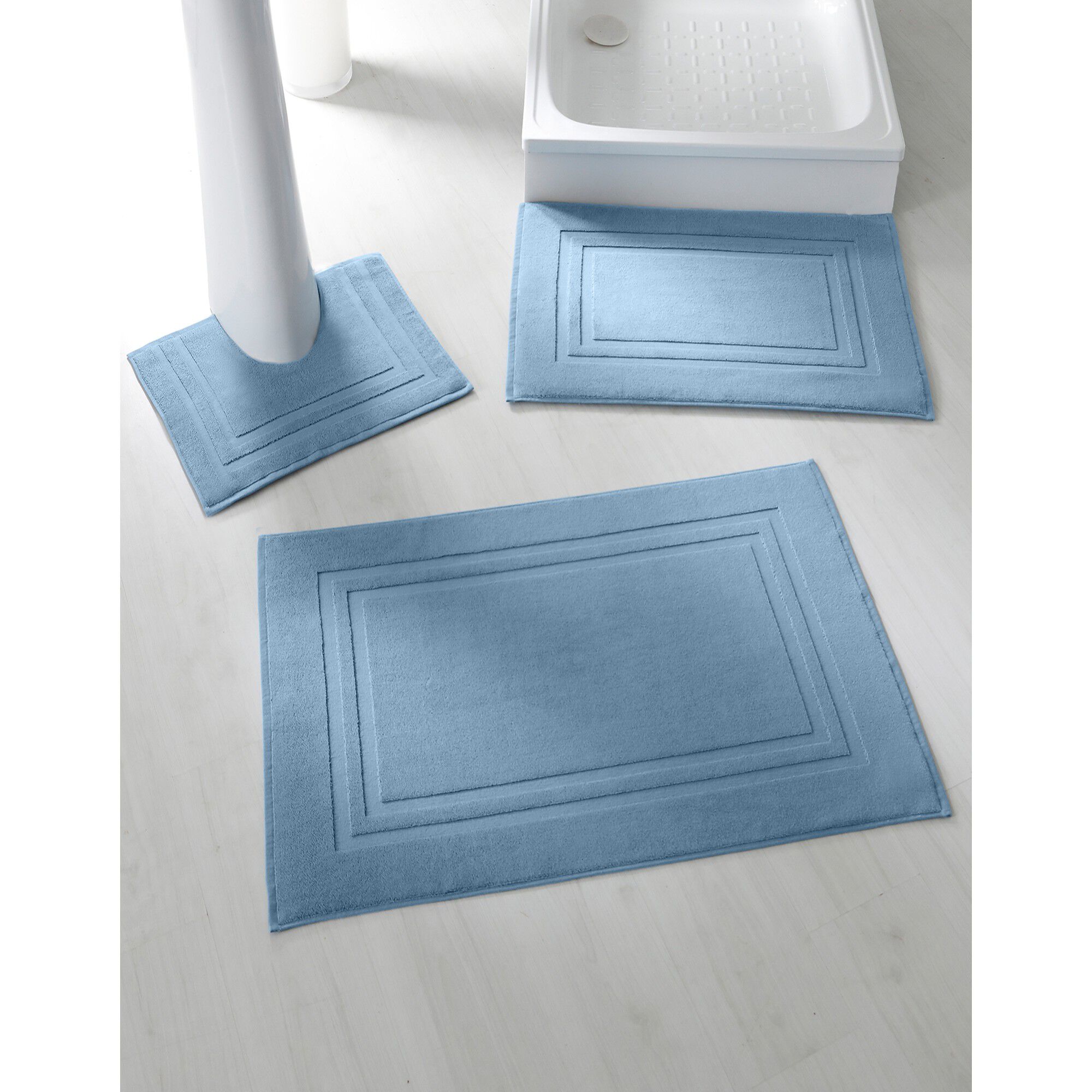 Tapis de bain éponge double liteau