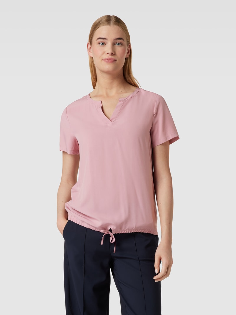 Blusenshirt mit V-Ausschnitt in altrosa
