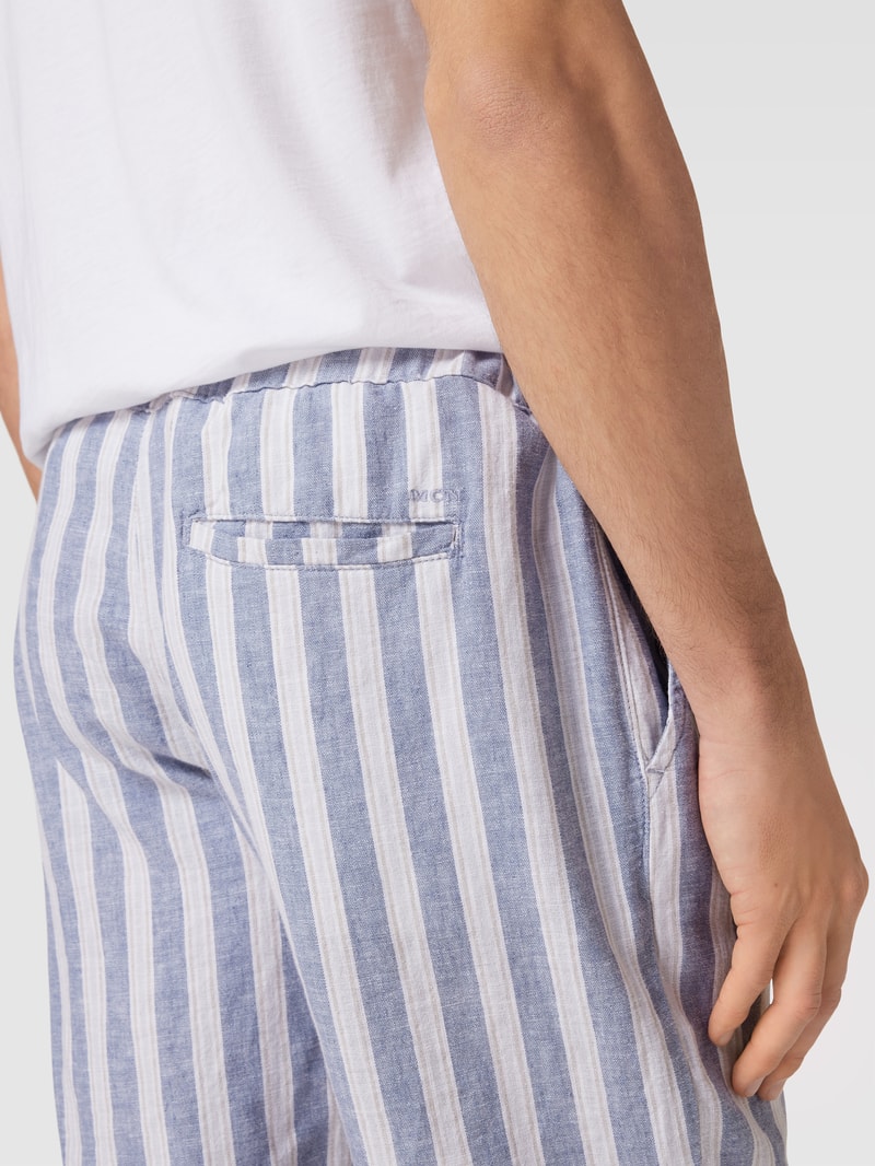 Bermudas mit Streifenmuster in bleu