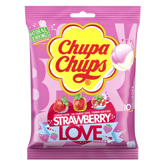 Chupa Chups Strawberry Love 10ST 120G