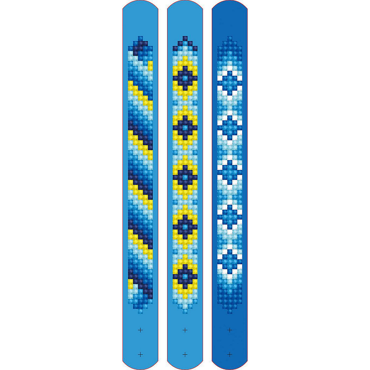 DOTZIES® Original Diamond Painting Armbänder Set „Blau“ 3 Stück 21 x 2 cm ab 8 Jahren (DTZ11.007)