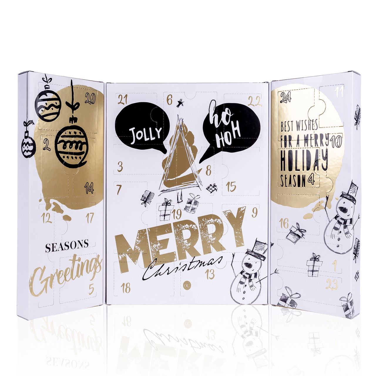 accentra Adventskalender Dekorativkosmetik GOLD in buchförmiger Box
