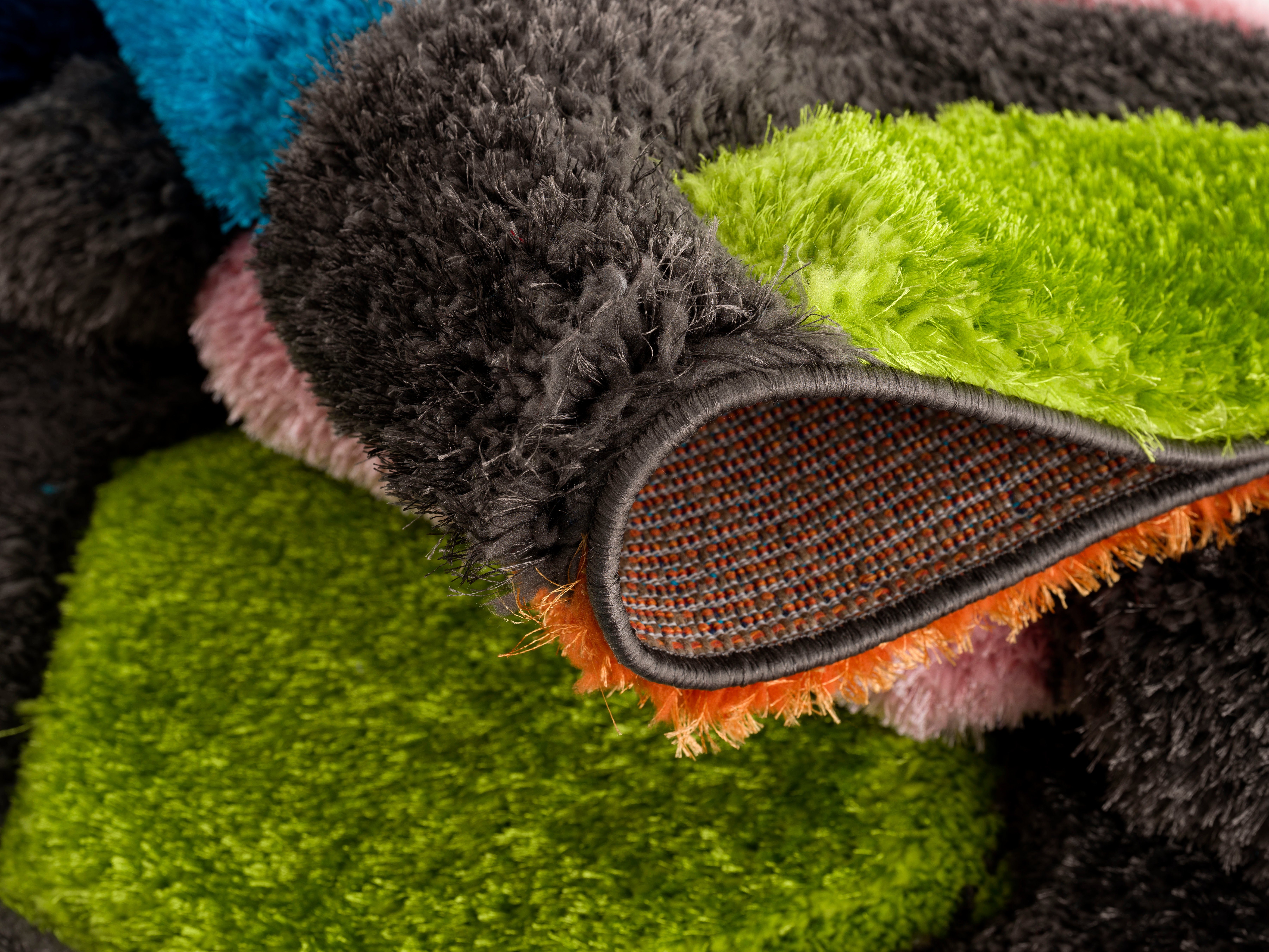 Hochflor-Teppich Bras, my home, rechteckig, Höhe: 43 mm, modernes 3D-Design, bunter Teppich