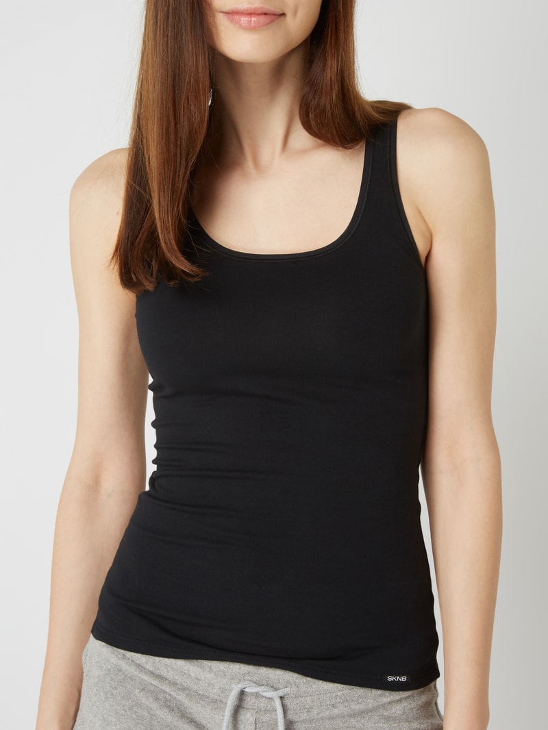 Tanktop im 2er-Pack in schwarz