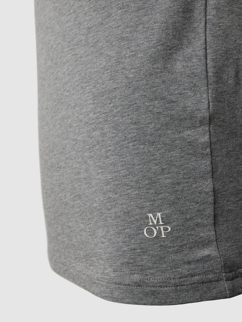 T-Shirt im 2er-Pack Modell 'ESSENTIALS' in mittelgrau meliert