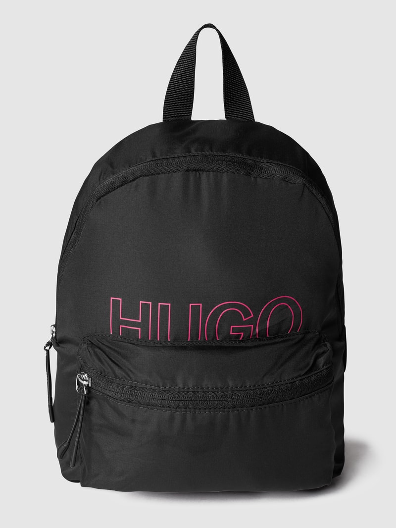 Rucksack mit Logo-Schriftzug in schwarz