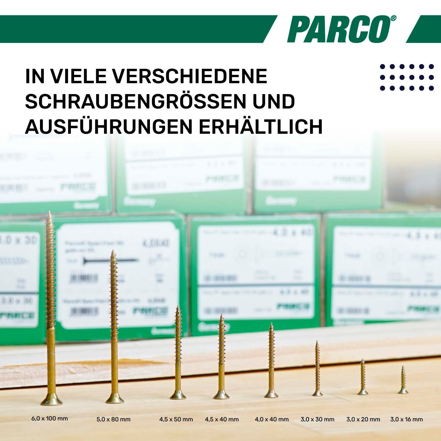 PARCO Spanplattenschraube gelb verzinkt TX