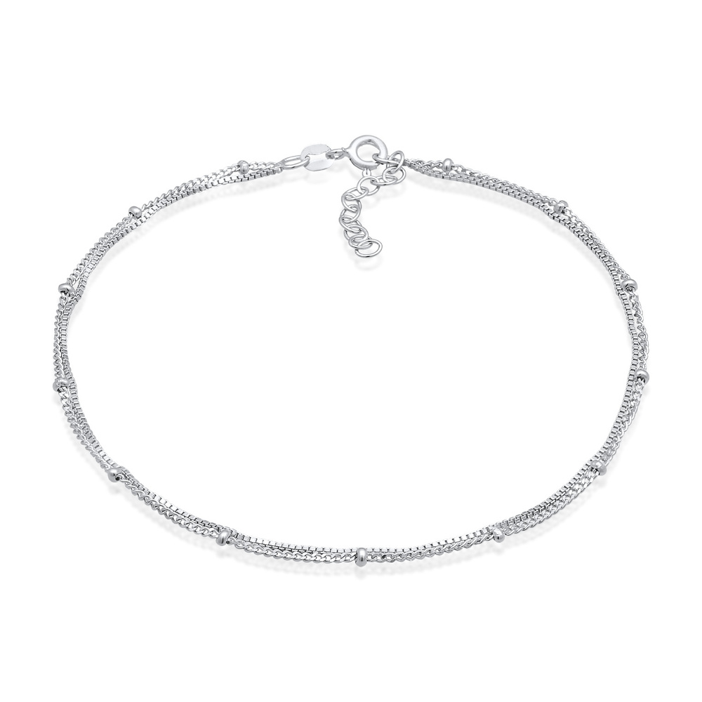 Elli Elli Bracelet de Cheville Femmes bracelet de cheville Couches Look maillons boule Bijoux