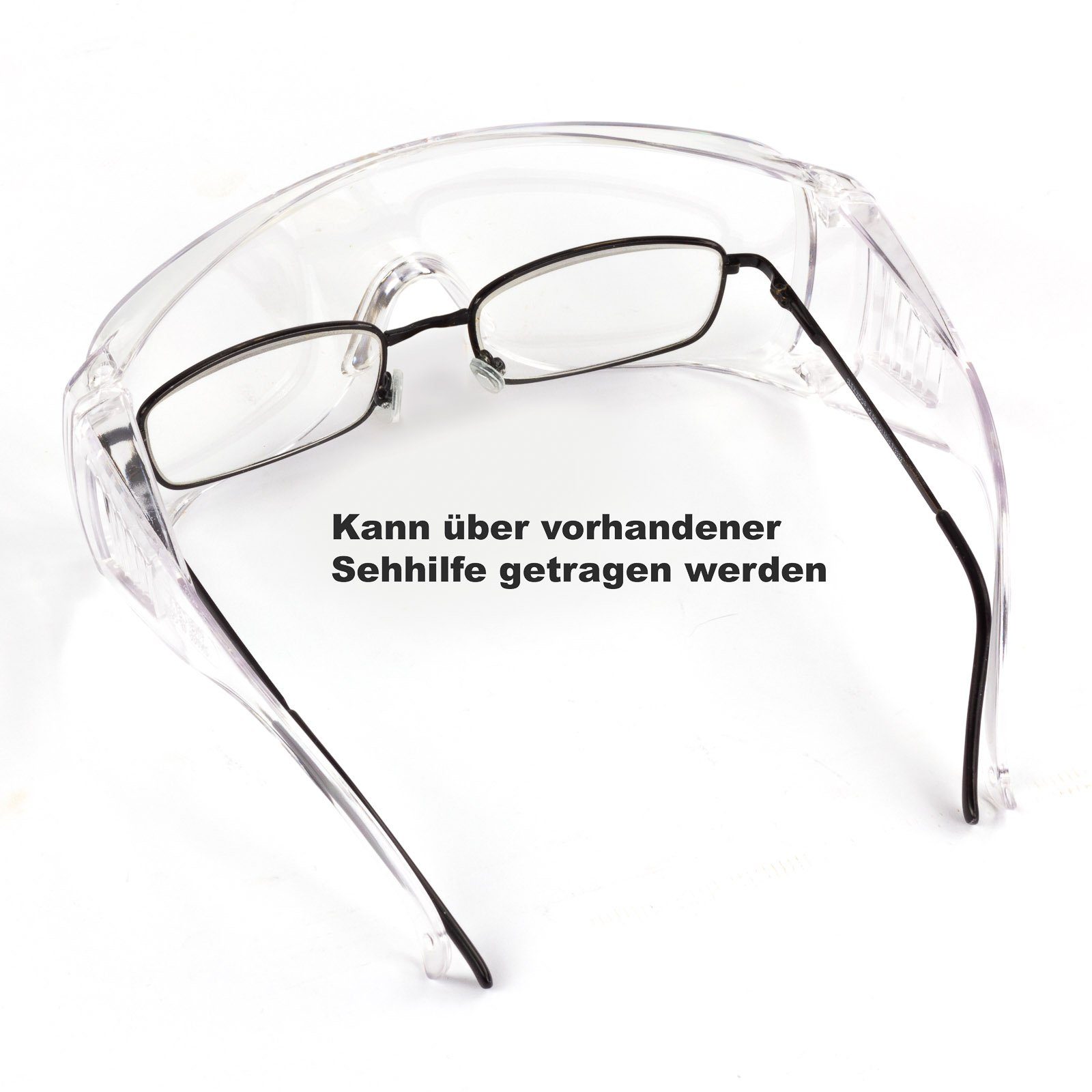 FSH Arbeitsschutzbrille RODOPI Arbeitsbrille Schutzbrille Überbrille für Brillenträger, (1St), kratzfest, schlagfest, Spritzschutz