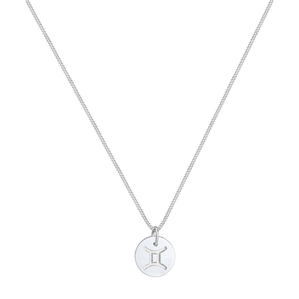 Elli Elli Collier Femme Signe Du Zodiaque Gémeaux - (925/1000) Argent Bijoux