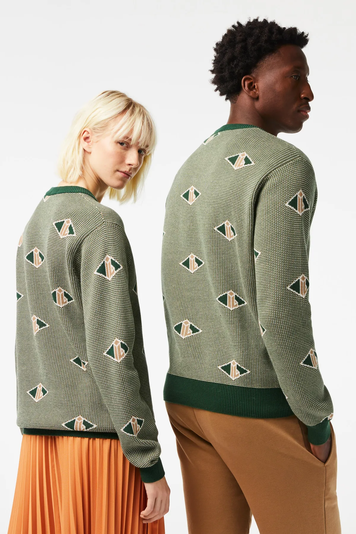 Lacoste  VERT/VIENNOIS-FARINE Pullover für Unisex