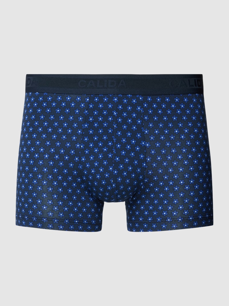 Trunks mit floralem Allover-Muster in blau