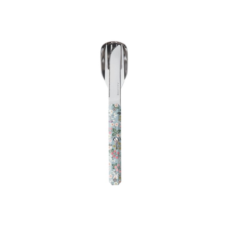 Akinod Magnetic Straight Cutlery 12H34 Mirror Fleurs Gourmandes