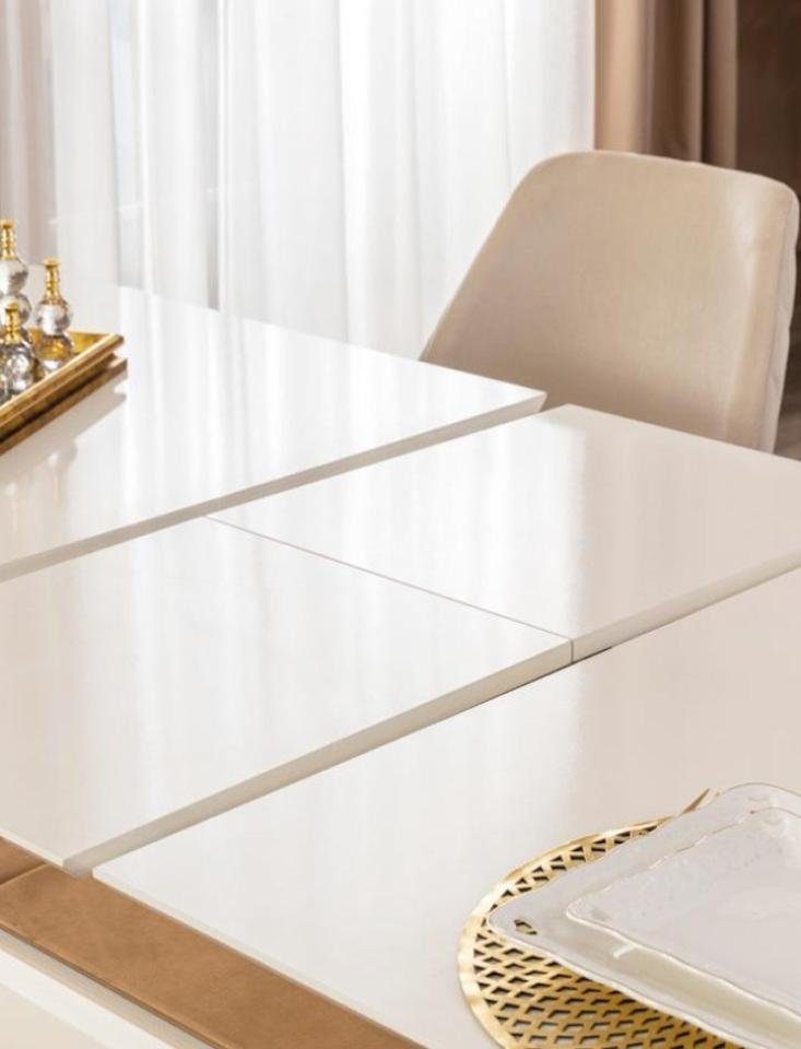JVmoebel Esszimmer-Set Tisch 4x Stühle Gruppe Esszimmer Garnitur Set, (5-St., Nur Esstisch + 4x Stühle), Hochglanz