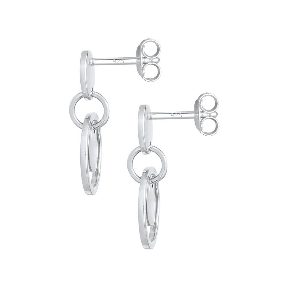 Elli Elli Boucles d'Oreilles Femmes Cercle Geo Trend Boho Look en argent sterling 925 Boucles d'oreilles